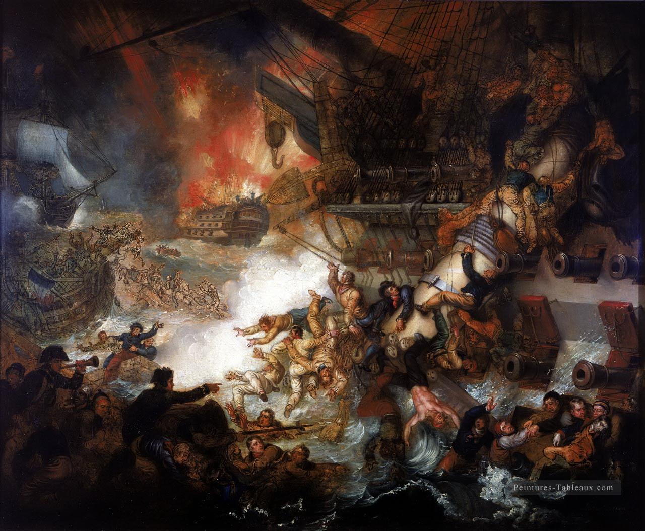 Mather Brown Bataille du Nil Batailles navale Peintures à l'huile